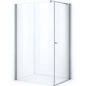 Zircon Comfort Douchecabine | 120x90 cm Chroom Helder glas Draaideur Rechthoek