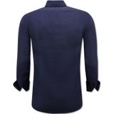 Enos - Linnen Overhemd - Licht Blauw - Regular Fit - Lange Mouwen