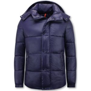 Enos - 8055 - Puffer Jacket - Donker Blauw - Waterdicht - Winterjassen