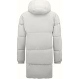 Local Fanatic - 3361 - Lange Gewatteerde Puffer Parka - Creme/Wit - Polyester