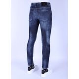 Local Fanatic - 1101 - Slim Fit Jeans - Donkerblauw - Met Gaten