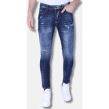 Local Fanatic - 1101 - Slim Fit Jeans - Donkerblauw - Met Gaten