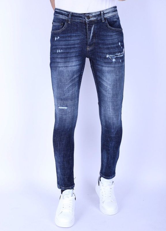 Local Fanatic - 1101 - Slim Fit Jeans - Donkerblauw - Met Gaten