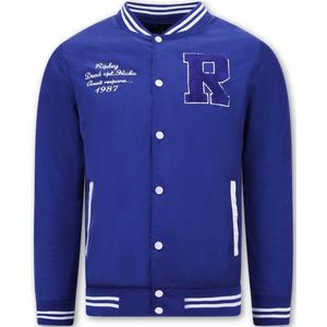 Dunne Zomer Baseball Jackets voor Heren - Blauw
