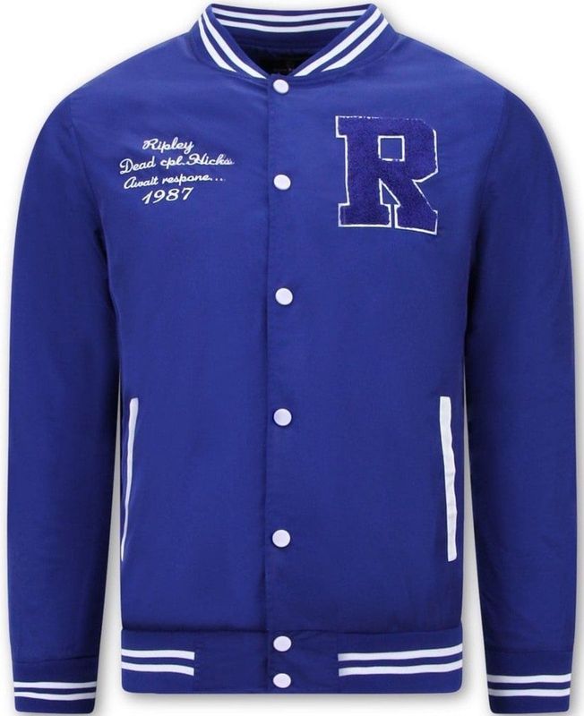 Dunne Zomer Baseball Jackets voor Heren - Blauw