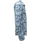 Katoen Overhemd Heren Lange Mouw met Print - 3138 - Wit