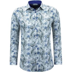 Gentile Bellini - Katoenlange Mouw - Overhemd - Wit - Slim Fit