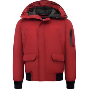 Enos - Korte Model Heren Winterjas - Rood - 65% Polyester 35% Katoen