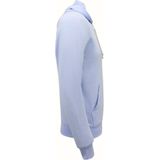 Hoodie Heren - Trui Heren - Sweater Heren - Effen Basic Slim Fit - Licht Blauw