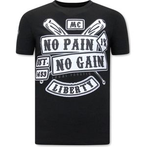 Shirt met Print Heren - Sons of Anarchy MC - Zwart