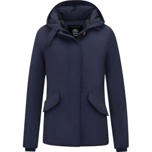 Matogla - Kort Gewatteerde Jas - Blauw - Dames - Getailleerd