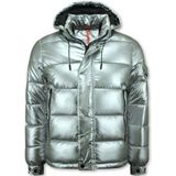 Enos - Puffer Jacket - Zilver - Met Capuchon - Heren