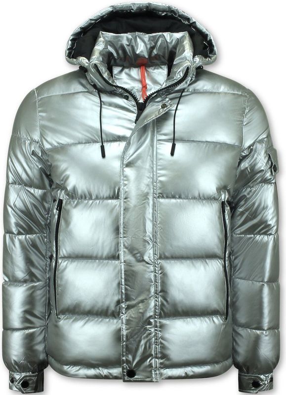 Enos - Puffer Jacket - Zilver - Met Capuchon - Heren