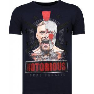 Conor Notorious Warrior - Rhinestone T-shirt - Navy