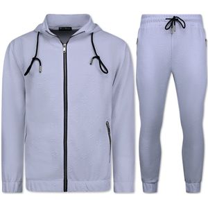 Vrijetijdspark Heren - Trainingspak Heren - Joggingpak Heren Volwassenen - 5035 - Wit