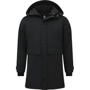 Enos - Nette Lange Jas - Zwart - Heren - Model 9803