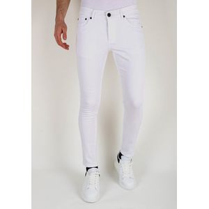 Nette Witte Heren Slim fit Spijkerbroek met Stretch -DP106