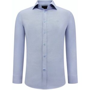 Gentile Bellini - Slim Fit Overhemd - Blauw - Katoen