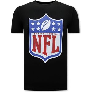 NFL Shield Team Print Heren T-shirt - Zwart
