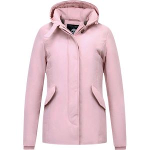 Matogla - Korte Dames Winterjas - Roze - Gewatteerd - Slim Fit