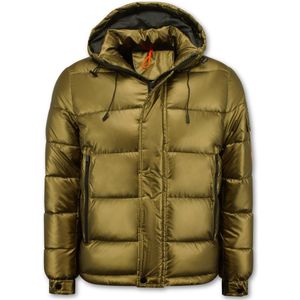 Enos - Puffer Jas - Goudkleurig - Met Capuchon