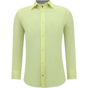 Gentile Bellini - Slim Fit Blouse - Geel - Katoen en Lycra