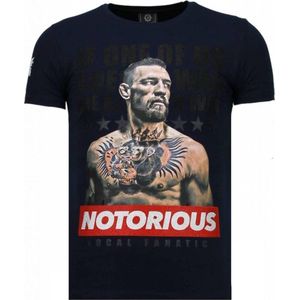 Conor Notorious Legend - Rhinestone T-shirt - Blauw