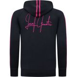 Heren Training Sweater - Double Line Signed - Blauw / Roze