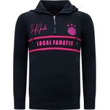 Heren Training Sweater - Double Line Signed - Blauw / Roze