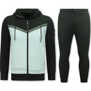 Top-Star - NK-147 - Traningspak - Zwart/Wit - Heren Joggingpak