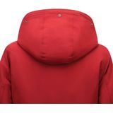 Lange Winterjas - Rood - Polyester - Capuchon Niet Afritsbaar