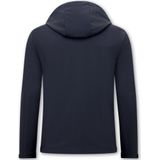 Heren Zomerjas Kort met Capuchon - Blauw