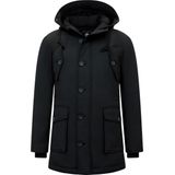 Just Key - Parka Jas - Zwart - Heren - Met Capuchon