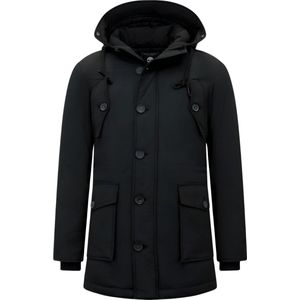 Just Key - Parka Jas - Zwart - Heren - Met Capuchon