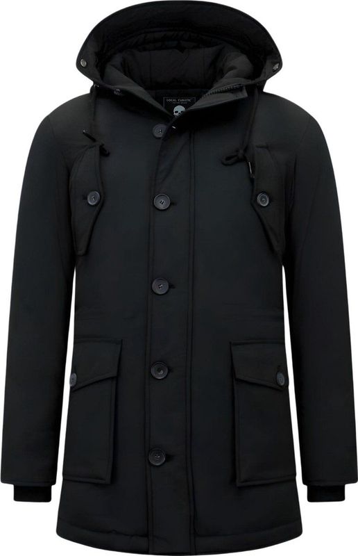 Just Key - Parka Jas - Zwart - Heren - Met Capuchon