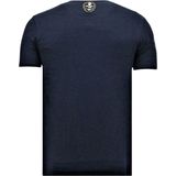 T-shirt Heren met Opdruk - Predator Neon Print - Blauw