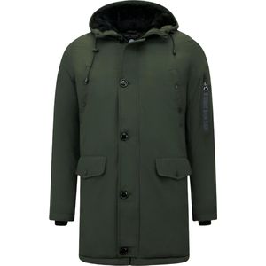Enos - Winterjas - Zwart - Parka - Heren - Lang Model