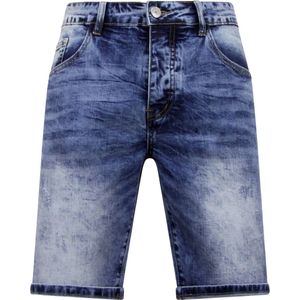 Korte Spijkerbroek Heren Stretch - Denim Short - Blauw
