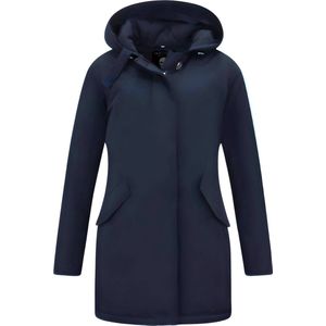 Winterjas - Blauw - 65% Katoen 35% Polyester - Met Capuchon
