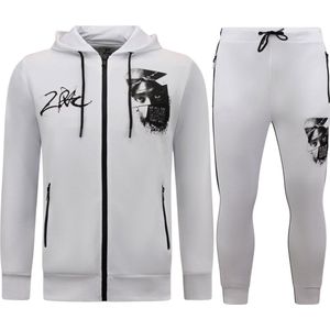 Top-Star - Trainingspak - Wit - 100% Polyester - Slim Fit