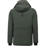 Halflange Winterjas Heren met Capuchon - 7503 - Groen