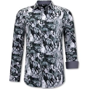 Gentile Bellini - Dierenprint Blouse - Grijs - Katoen