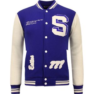 College Jacket Mannen Vintage - 7798 - Blauw