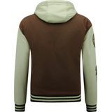 Enos - Baseball Jas - Bruin - 100% Polyester - Oversized