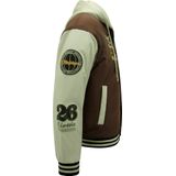 Enos - Baseball Jas - Bruin - 100% Polyester - Oversized