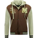 Enos - Baseball Jas - Bruin - 100% Polyester - Oversized