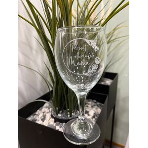 gepersonaliseerd wijnglas - de liefste mama