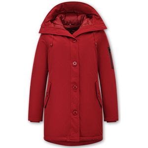 Winddichte Winterjas - Dames Parka - Rood