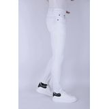 Local Fanatic - Slim Fit Jeans - Wit - Denimweefsel