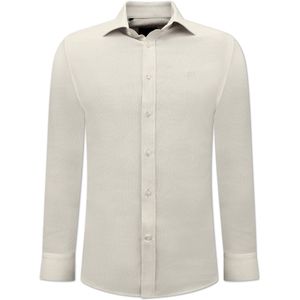 Gentile Bellini - Oxford - Wit - Slim Fit Overhemd - Lange Mouwen